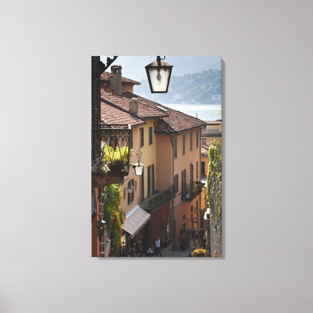 Italien, Como-provinsen, Bellagio. Salita Canvastryck (Framsida)