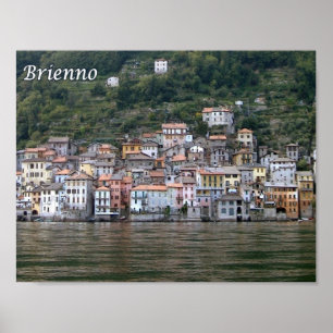 Italien - Como Sjö - Brie - Poster