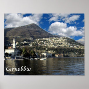 Italien - Como Sjö - Cernobbio - Poster