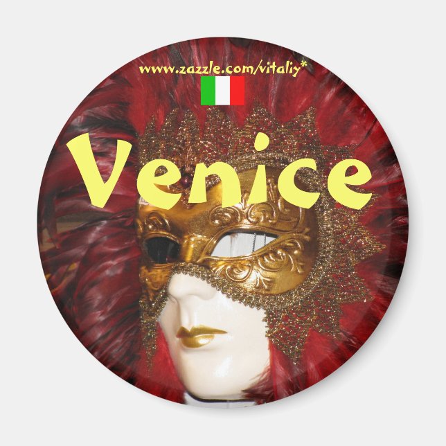 Italien coola maskmagnetdesign för Venedig-mask Magnet (Framsidan)