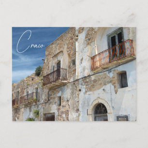 Italien Craco Ghost Town Houses Basilicata Vykort