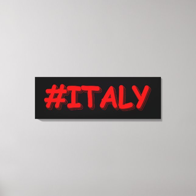 "#ITALIEN" Cute Design. Köp nu Canvastryck (Framsida)
