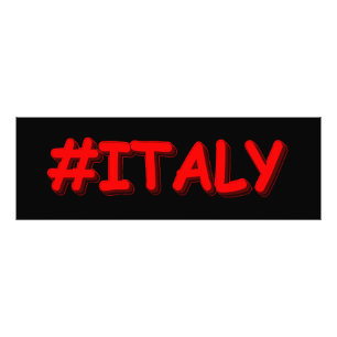 "#ITALIEN" Cute Design. Köp nu Fototryck