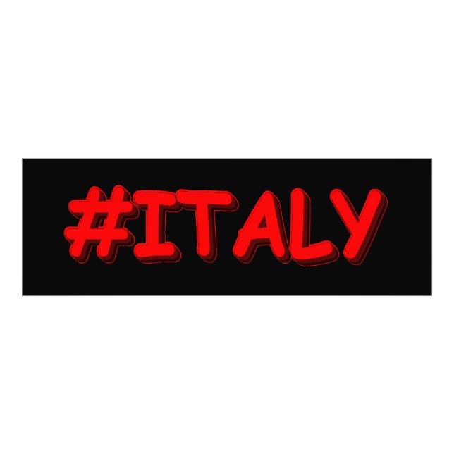 "#ITALIEN" Cute Design. Köp nu Fototryck (Framsidan)