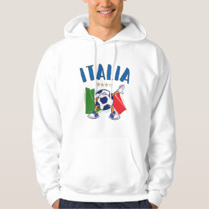 Italien Dabbing Soccer Ball Flagga 4 stjärnor Hoodie