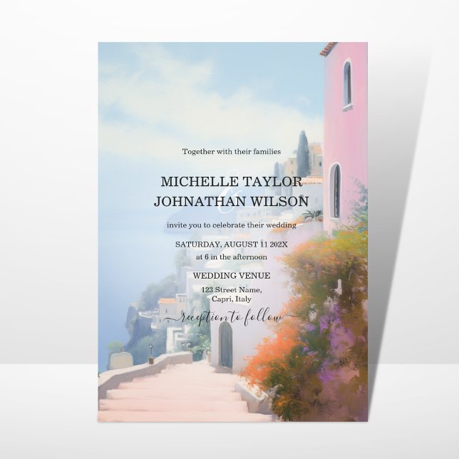 Italien Destination Wedding Capri Cinque Terre Inbjudningar (Skapare uppladdad)