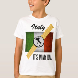 Italien Det är i min DNA-härd Italienska Flagga Ro T Shirt