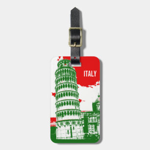 Italien det lutande torn av Pisa Bagagebricka