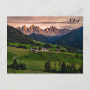 Italien Dolomites Mountain Travel Photo Vykort