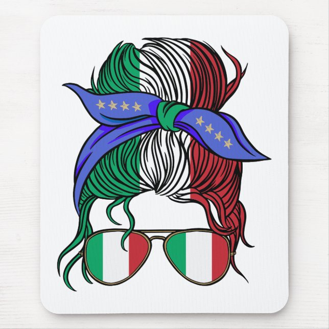 Italien-elak med italiensk Flagga Musmatta (Framsidan)