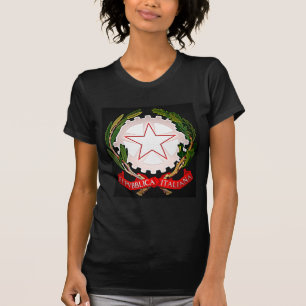 Italien Emblem Mörk Kant T Shirt