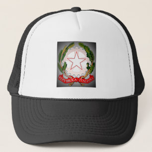 Italien Emblem Mörk Kant Truckerkeps
