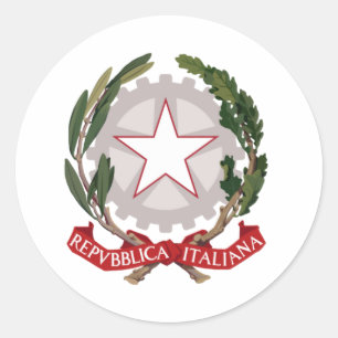 Italien Emblem Runt Klistermärke