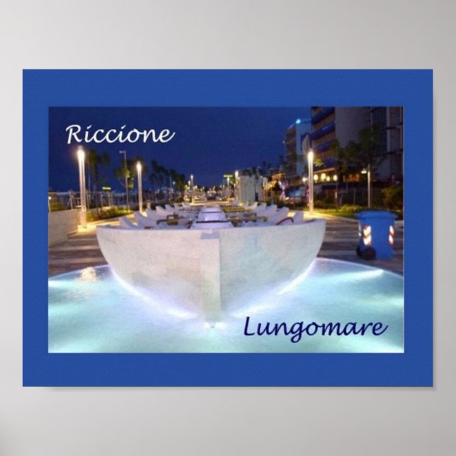 Italien - Emilia Romagna - Riccione - Seafront - Poster (Framsidan)