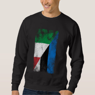 Italien Estland Flaggor - Italienska estniska Lång Ärmad Tröja