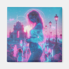 Italien | Eterisk Drömsk Urban Vaporwave Retrowave Magnet