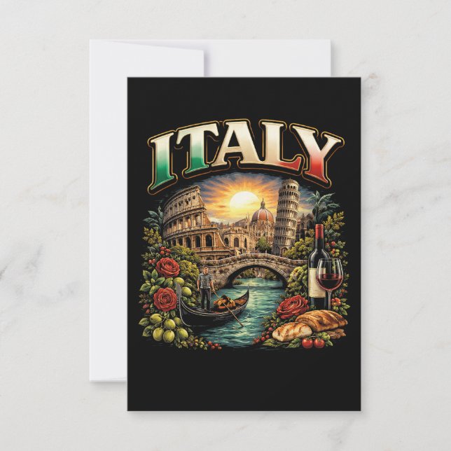 Italien Evigt Tack Kort (Framsida)