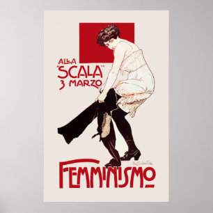 ITALIEN FEMINISM c. 1920 Poster