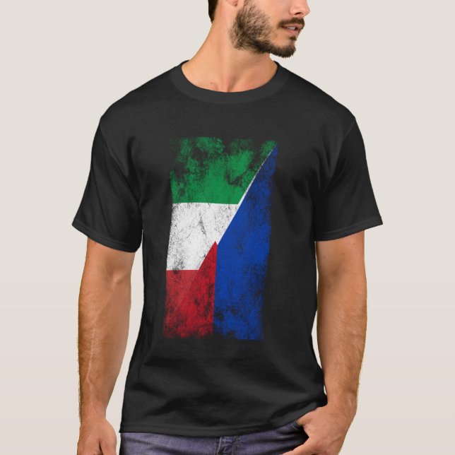 Italien Filippinerna Flaggor - Italienska Filipino T Shirt (Framsida)