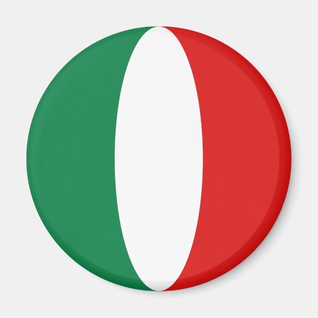 Italien Fisheye Flagga Magnet (Framsidan)