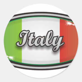 ITALIEN FLAGGA 1 RUNT KLISTERMÄRKE
