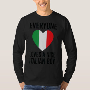 Italien Flagga Alla Kärlek en trevlig italiensk po T Shirt