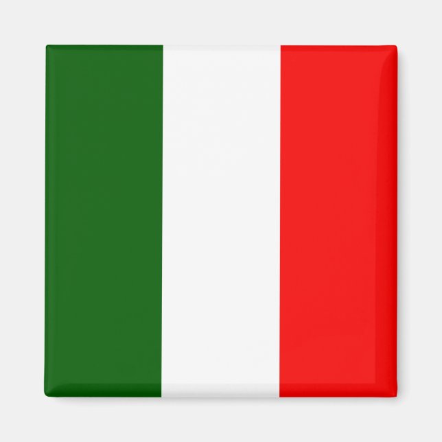 Italien Flagga av hög kvalitet Magnet (Framsidan)
