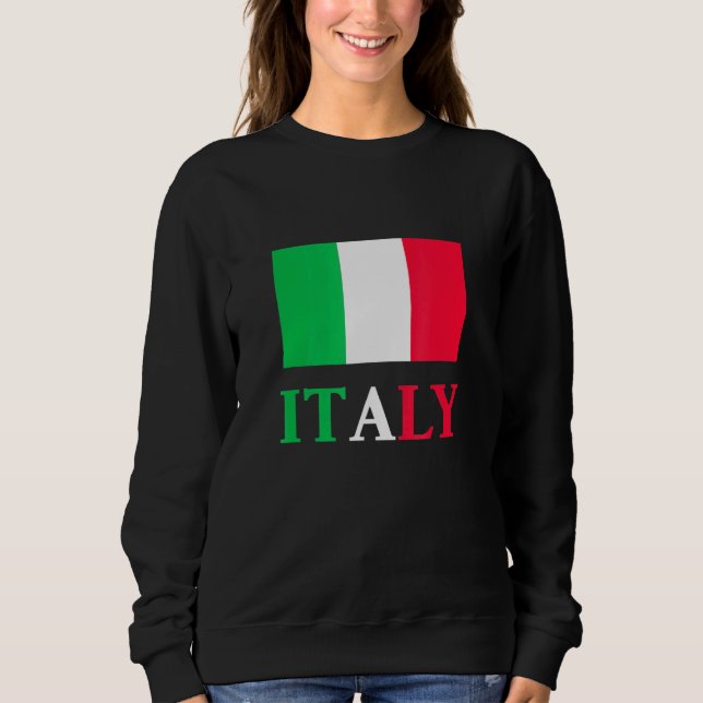 Italien Flagga Bandiera Italia Land Italia T Shirt (Framsida)