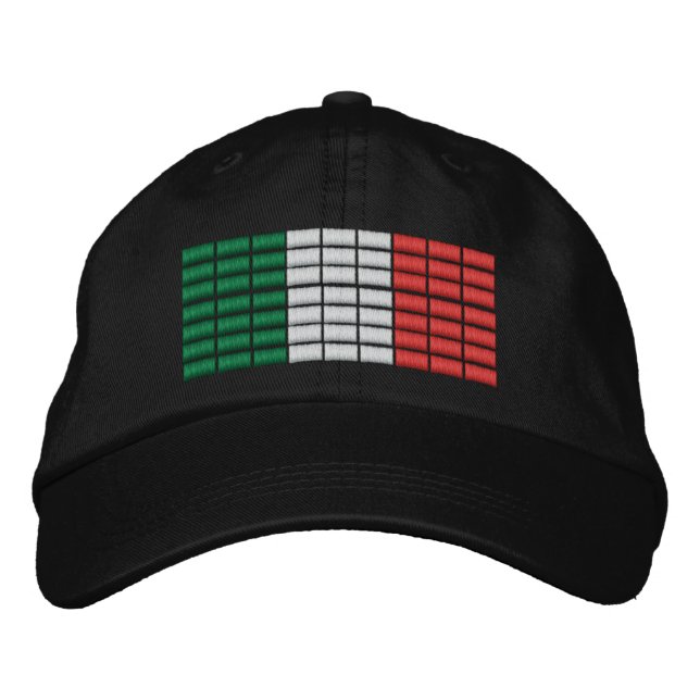 Italien Flagga Broiderat Hat 1 Broderad Keps (Framsida)
