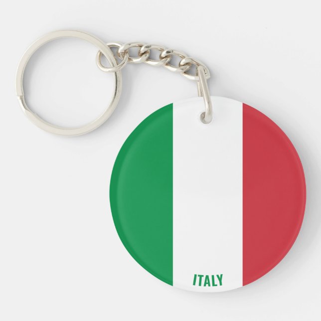 Italien Flagga Charming Patriotic Keychain (Framsidan)