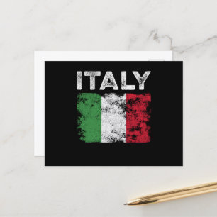 Italien Flagga Distress - Italienska Flagga Vykort