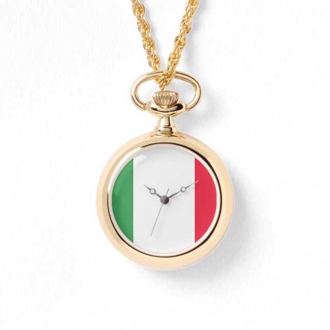 Italien Flagga Emblem Armbandsur (Framsida)