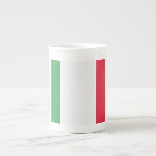 Italien Flagga Emblem Benporslin Mugg (Framsidan)