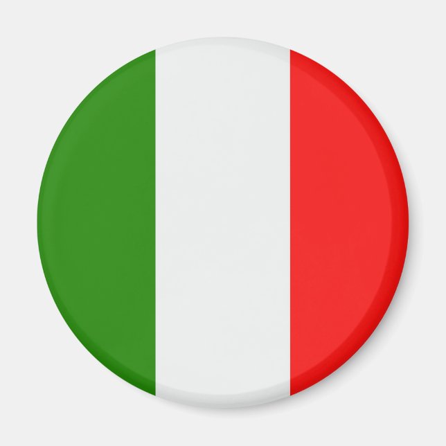 Italien, flagga färg röd, vit, grönt. magnet (Framsidan)