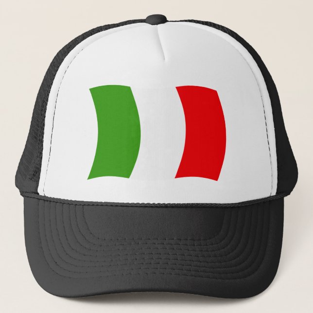Italien Flagga Hat Truckerkeps (Framsida)