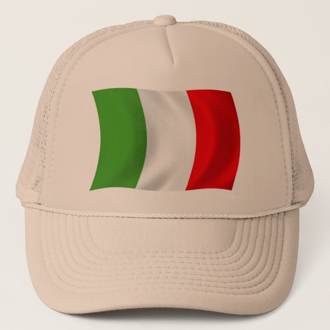 Italien Flagga Hat Truckerkeps (Framsida)