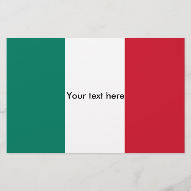 Italien flagga Italia Italia Il Tricolore Brevpapper (Framsida)