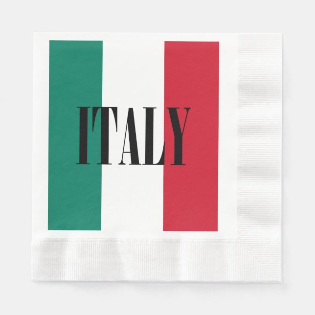 Italien flagga Italia Italia Il Tricolore Pappersservett (Framsidan)
