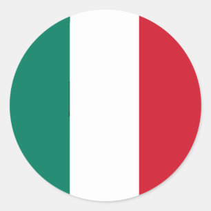Italien flagga Italia Italia Il Tricolore Runt Klistermärke