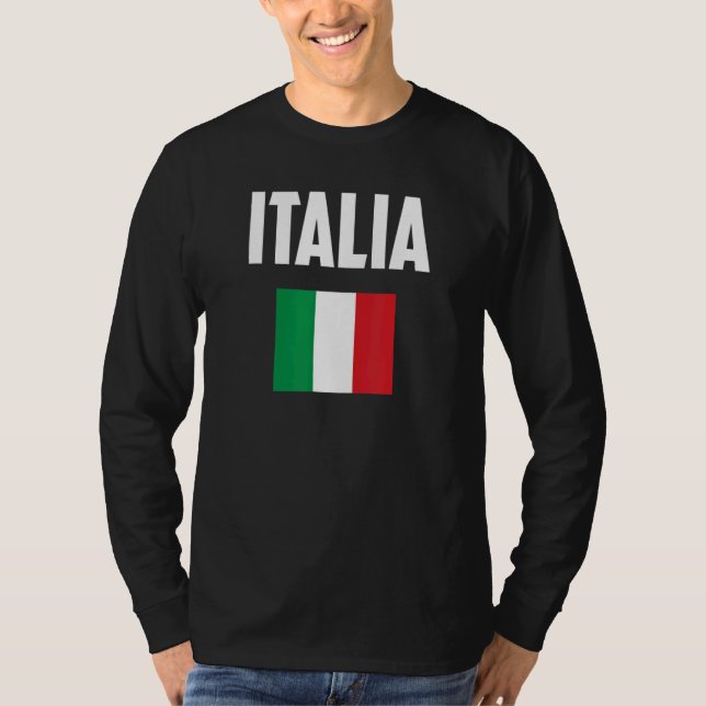 Italien Flagga Italia Italia T Shirt (Framsida)