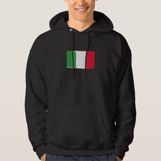 Italien Flagga Italien Italiana Boots Ro Hoodie (Framsida)