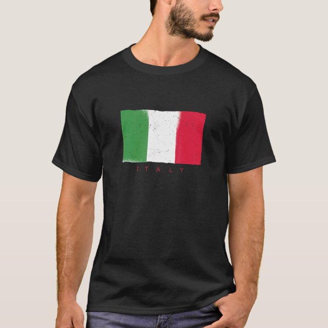 Italien Flagga Italien Italiana Boots Ro T Shirt (Framsida)