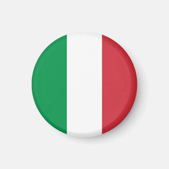 Italien Flagga Italiensk patriotisk Magnet (Framsidan)