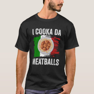 Italien Flagga Italienska rötter Foodie I Cooka Da T Shirt