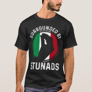 Italien Flagga Italienska rötter som går omkull av T Shirt