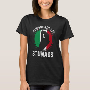 Italien Flagga Italienska rötter som går omkull av T Shirt