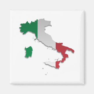 Italien Flagga Karta_2 Magnet