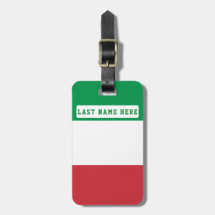 Italien Flagga Luggage Tag (lägg till adress på ba Bagagebricka