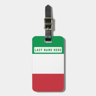 Italien Flagga Luggage Tag (lägg till adress på ba Bagagebricka