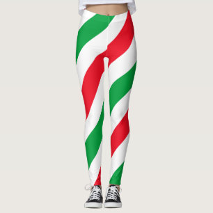 Italien flagga mönster leggings